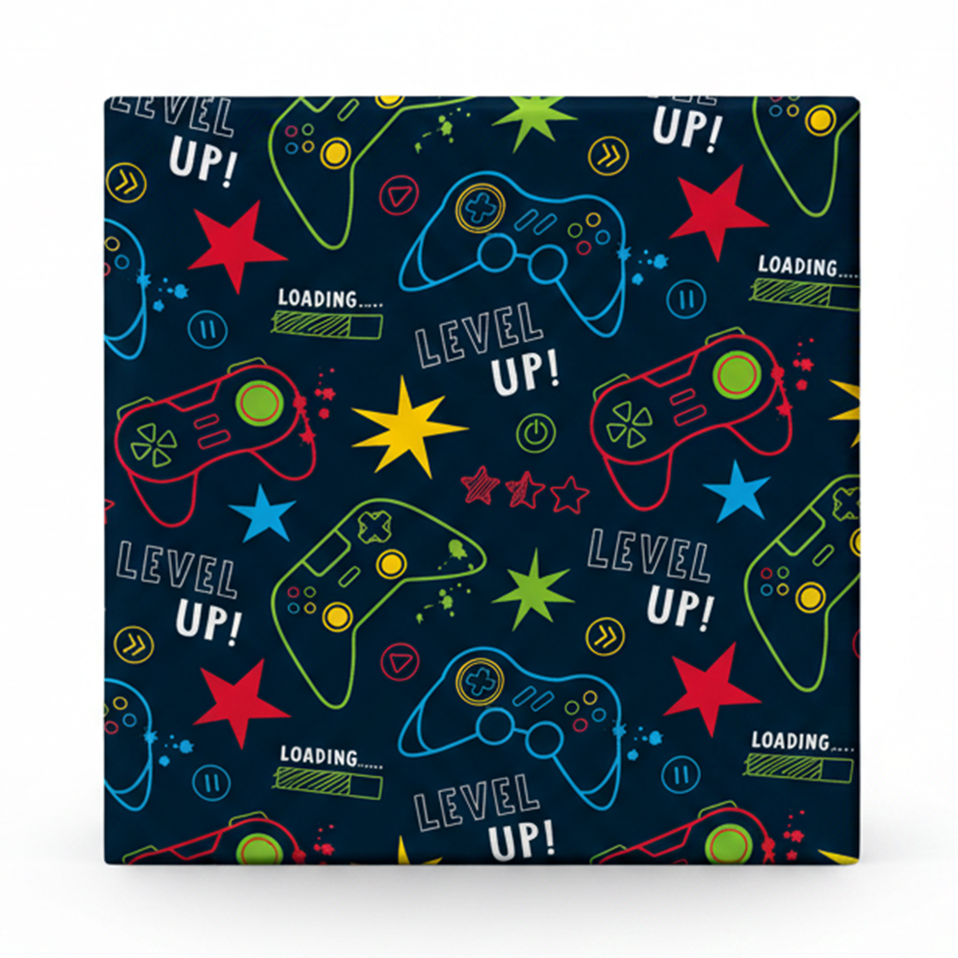 Level Up Gamer Gift Wrapping Paper Roll 3m