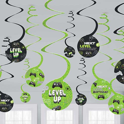 Football Game Party Decorations - 30-Piece Hanging Swirl Foil Decor For Sports Day & Tailgate Parties