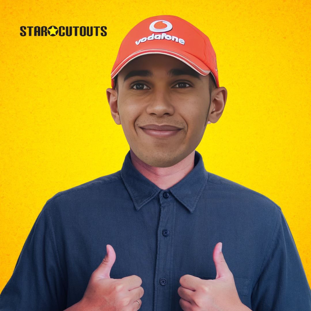 Lewis Hamilton Cardboard Face Mask Product Gallery Image