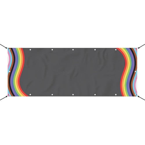 LGBTQ+ Gay Pride Flag Rainbow Colours Design Large Personalised Banner – 10ft x 4ft