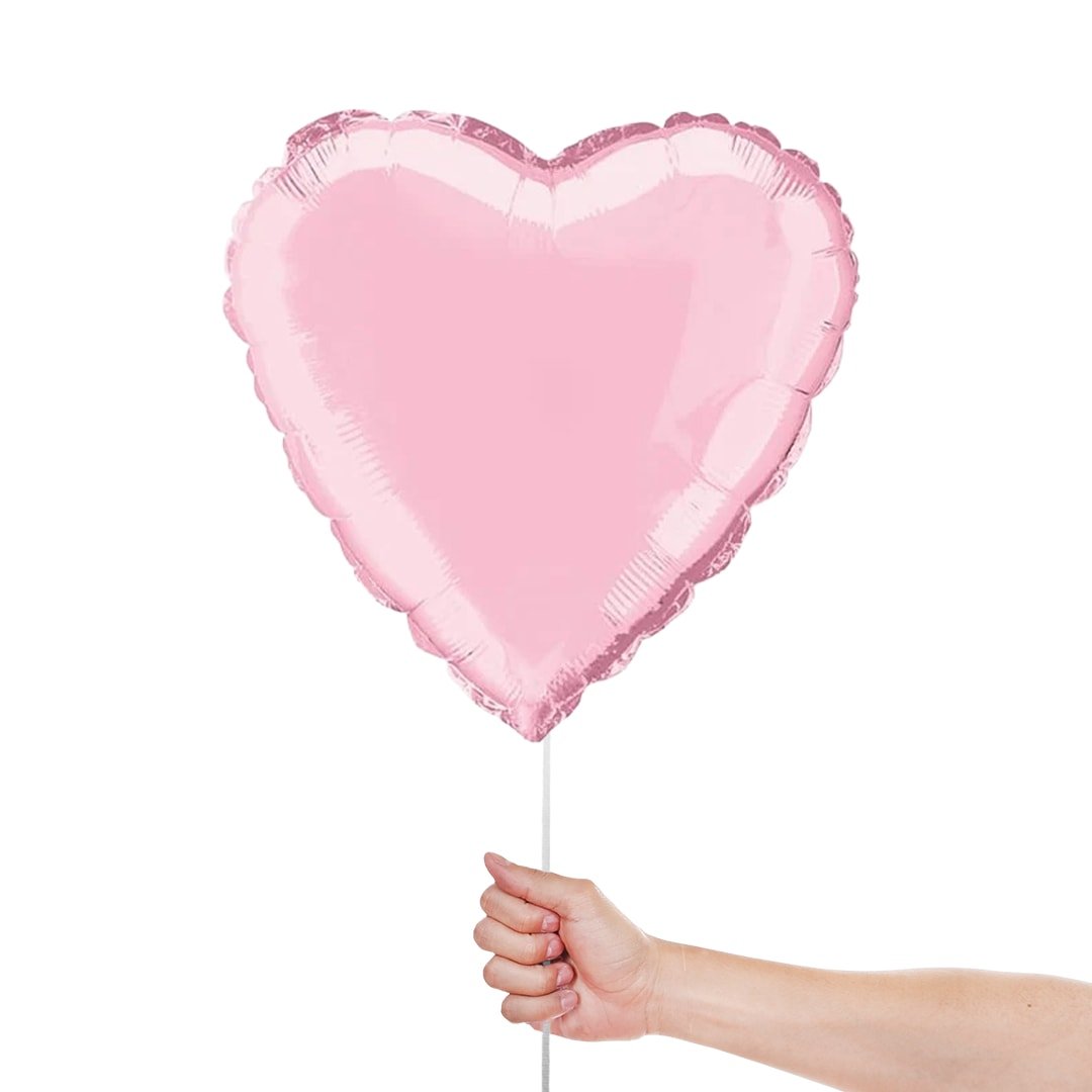 Light Pink Heart Shape Foil Helium Balloon 46cm / 18 in Product Gallery Image