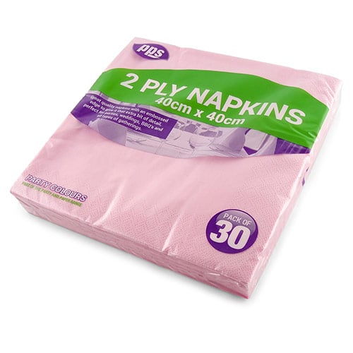 Light Pink Paper Napkins 40cm 2 Ply - Pack of 30 Product Gallery Image