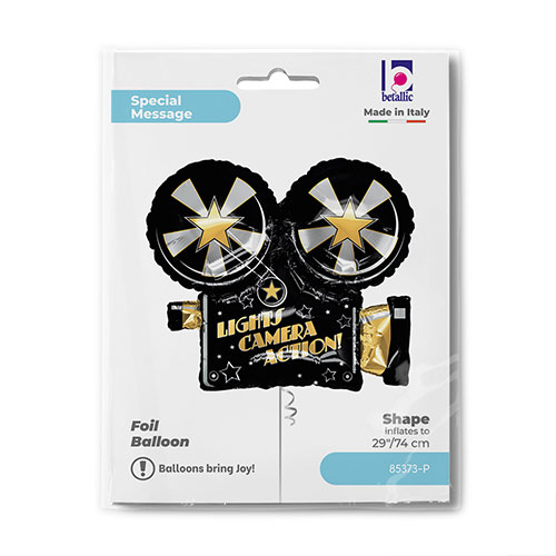 Lights Camera Action Hollywood Giant Helium Foil Balloon 74cm / 29 in Product Gallery Image