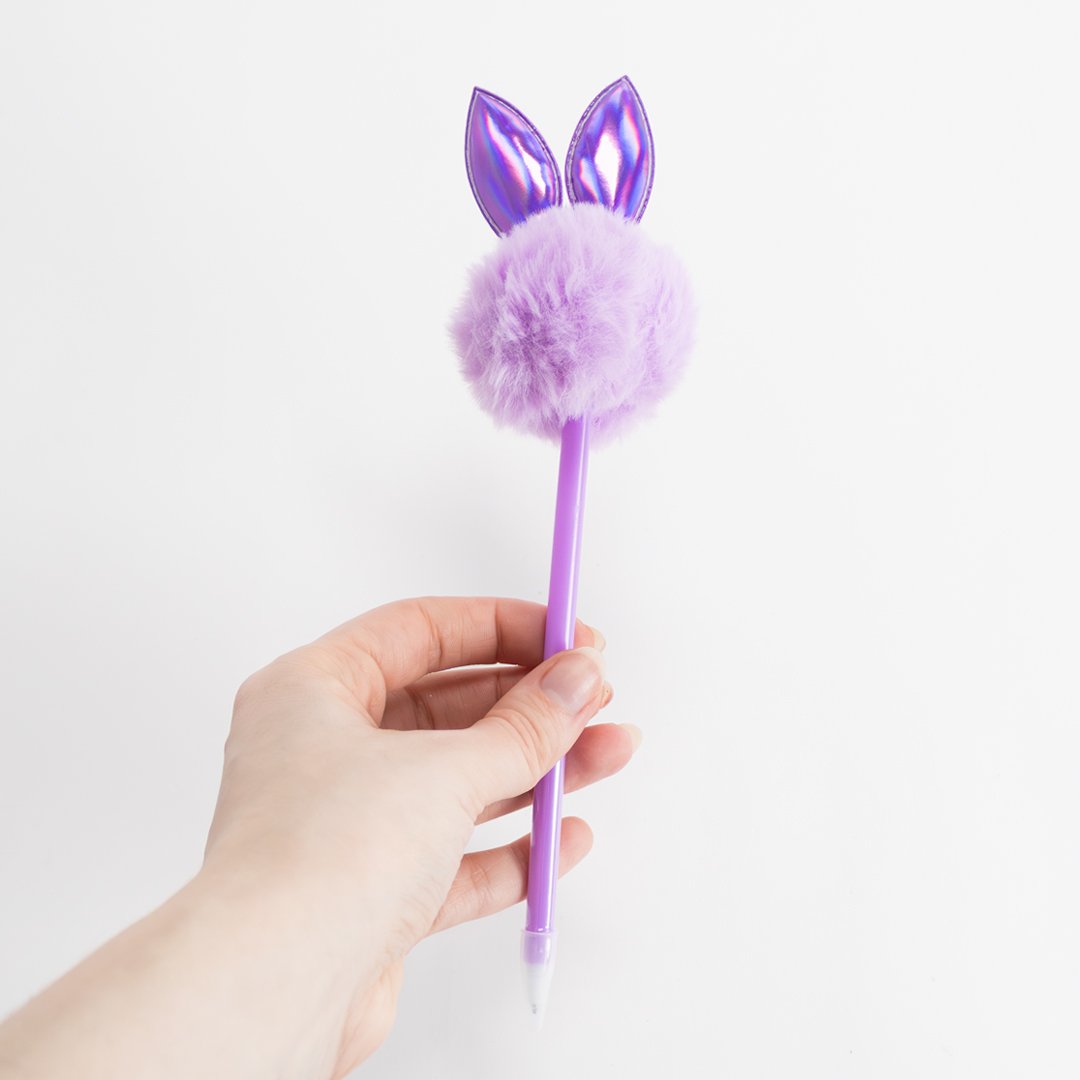 Lilac Easter Bunny Fluffy Tail Pen Product Gallery Image