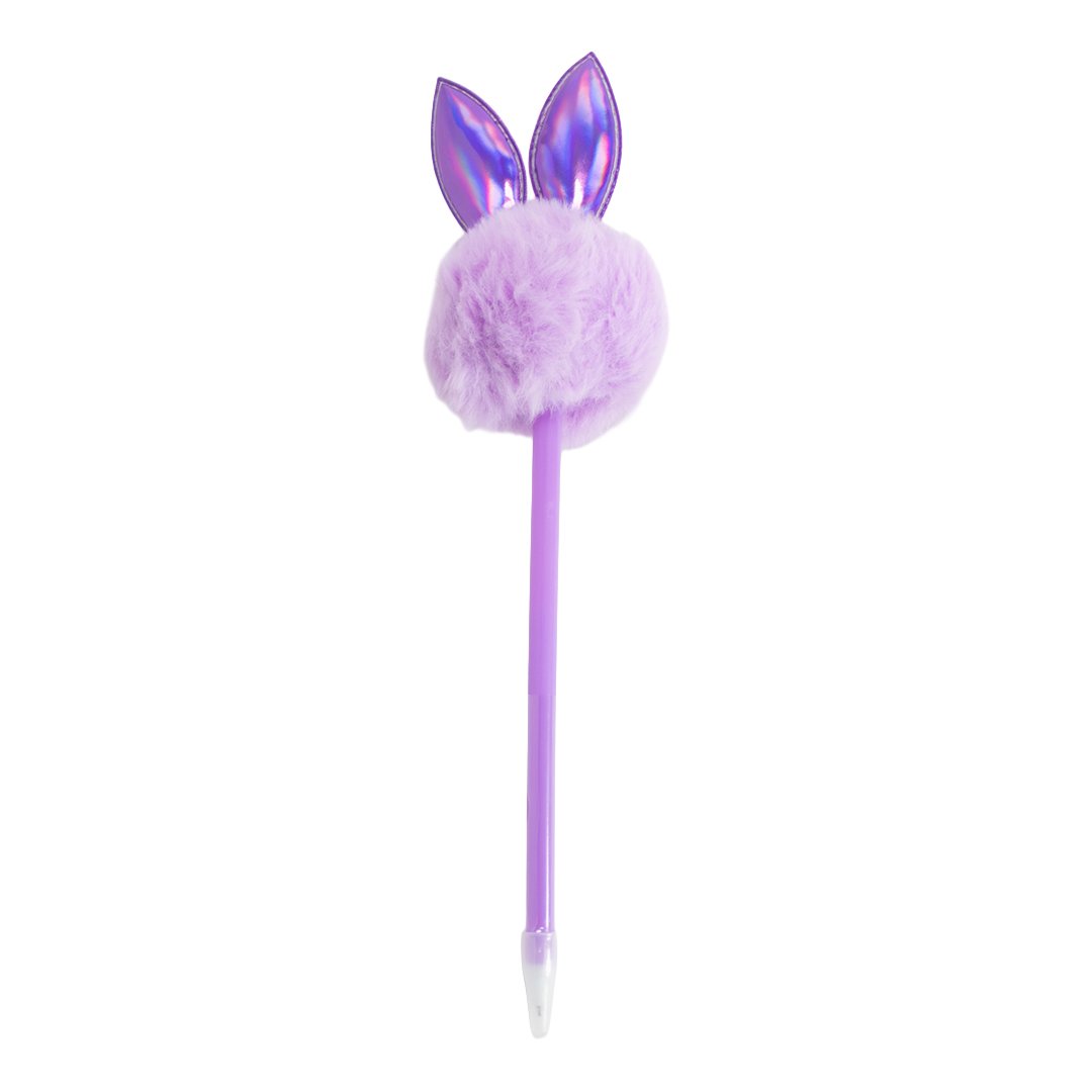 Lilac Easter Bunny Fluffy Tail Pen