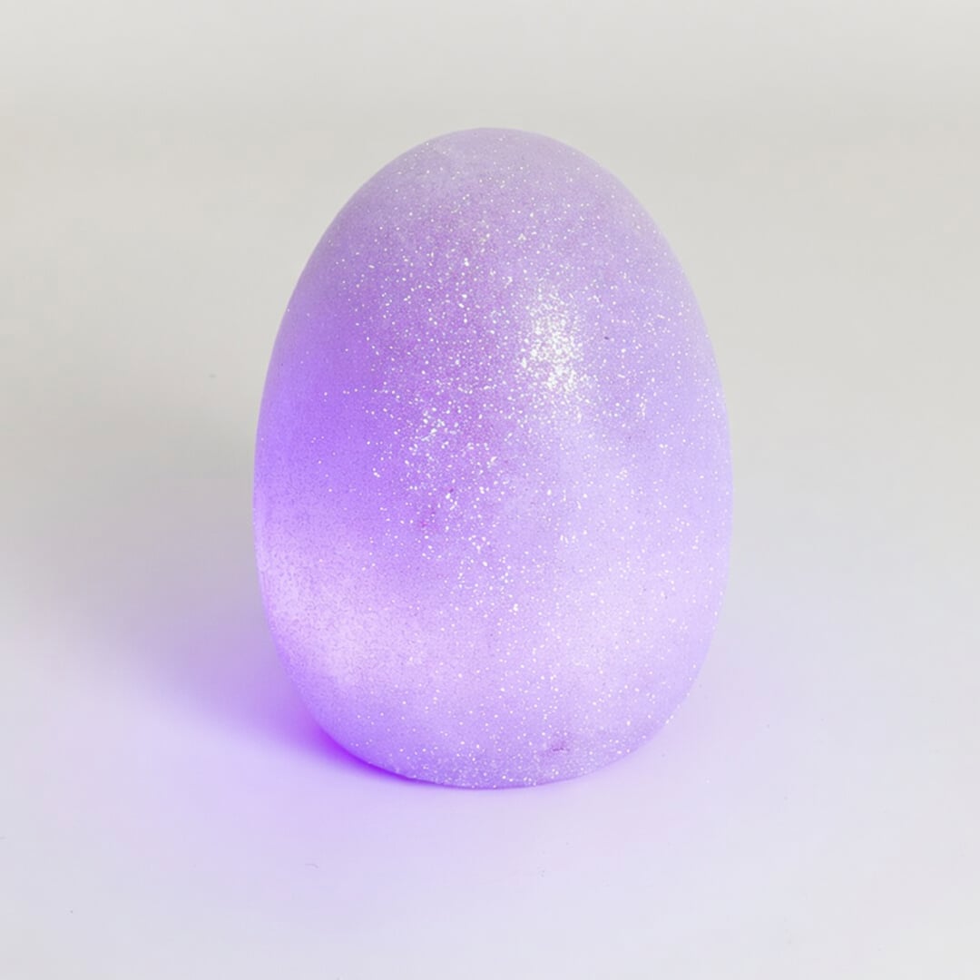 Lilac Easter Flashing Light Up Egg Decoration 12.5cm