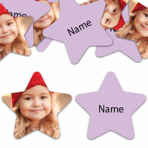 STAR Shape - Lilac Personalised Confetti - Pack of 50