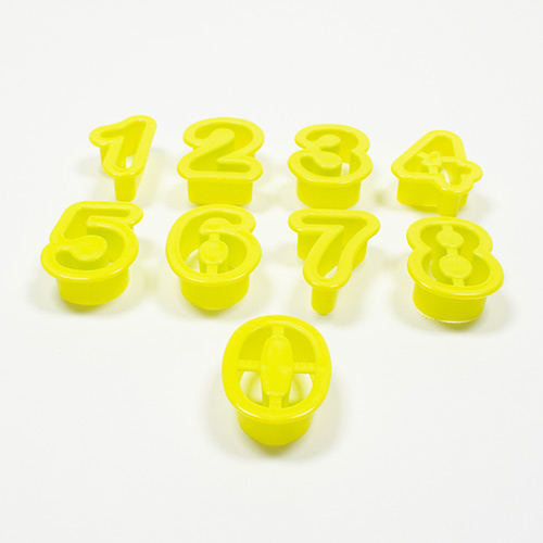 Lime Green Number Cookie Cutters - Pack of 9 Product Gallery Image
