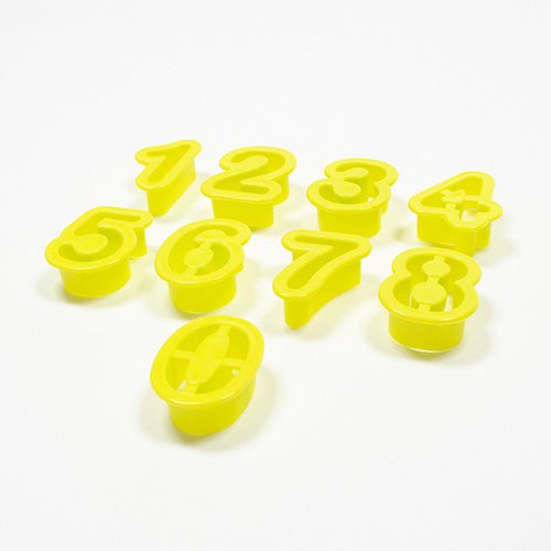 Lime Green Number Cookie Cutters - Pack of 9 Product Gallery Image