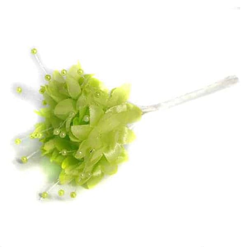 Lime Green Pearled Baby's Breath Fabric Flowers - Bunch of 12 Product Image