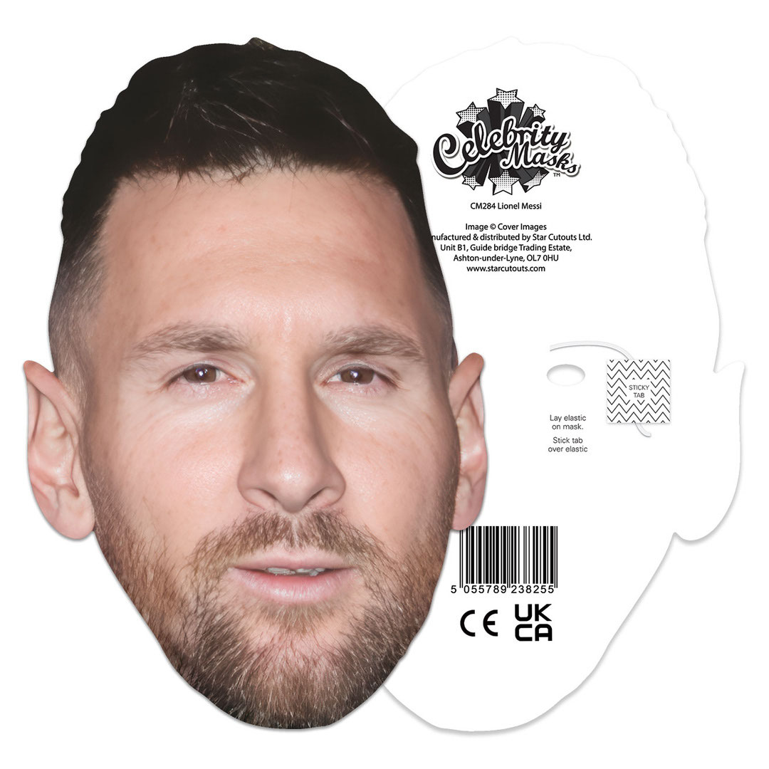 Lionel Messi Beard Cardboard Face Mask Product Gallery Image