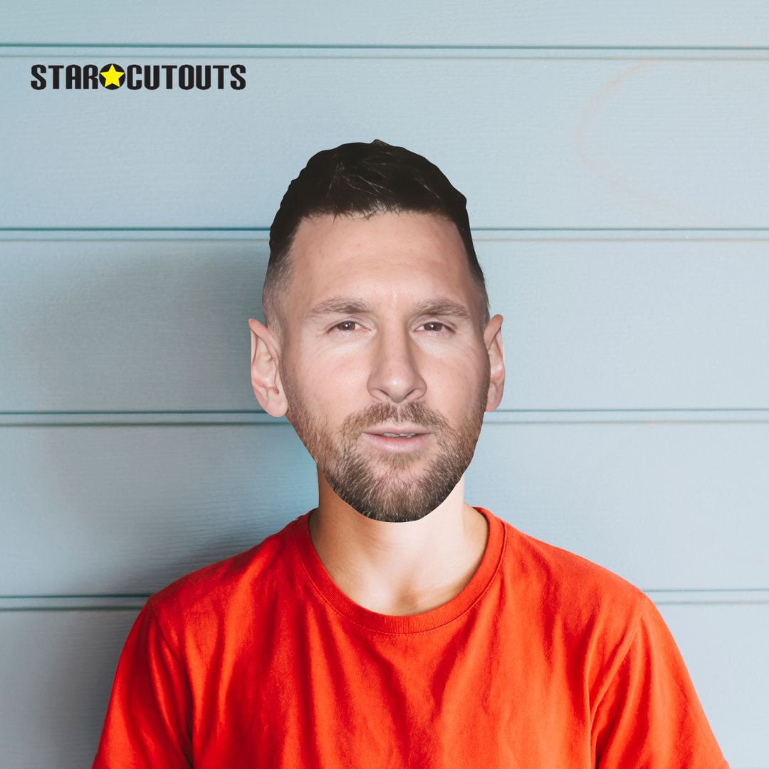 Lionel Messi Beard Cardboard Face Mask Product Gallery Image