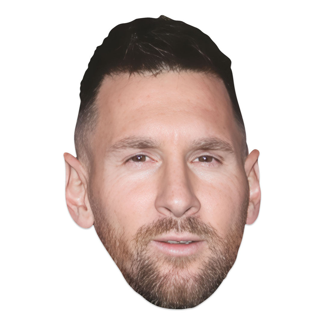 Lionel Messi Beard Cardboard Face Mask Product Gallery Image