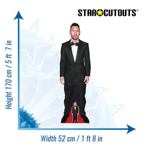 Lionel Messi Black Suit Lifesize Cardboard Cutout 170cm Product Gallery Image
