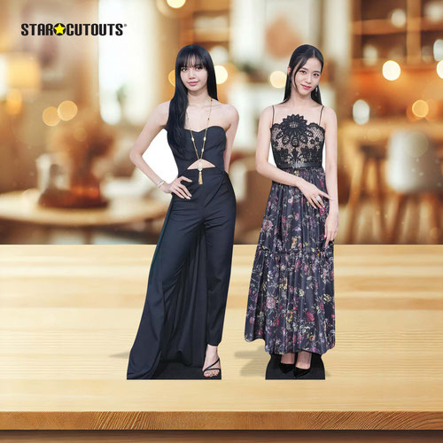 Lisa and Jisoo Black Pink K-Pop Table Top Cardboard Cutouts - Pack of 2 Product Gallery Image