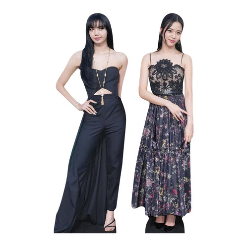 Lisa and Jisoo Black Pink K-Pop Table Top Cardboard Cutouts - Pack of 2