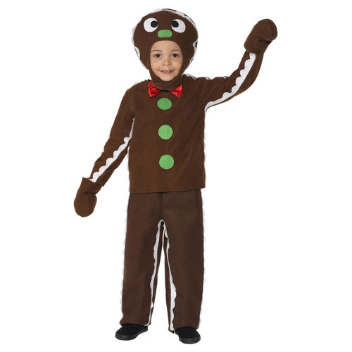 Little Gingerbread Man Christmas Fancy Dress Costume Kids Unisex Medium - Age 7-9 Product Gallery Image