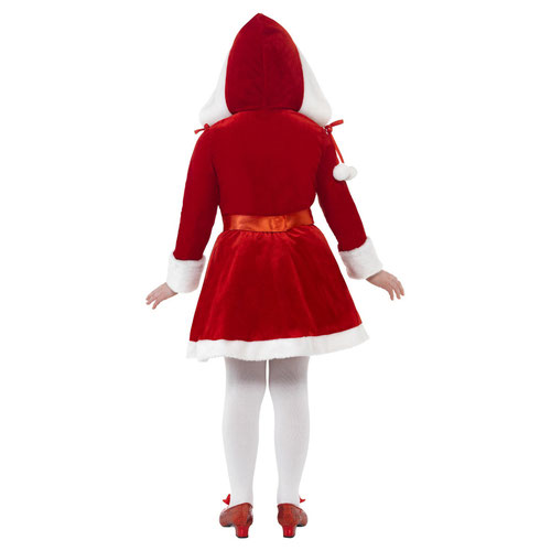 Little Miss Santa Claus Holly Girls Christmas Fancy Dress Costume Kids Medium - Age 7-9 Product Gallery Image
