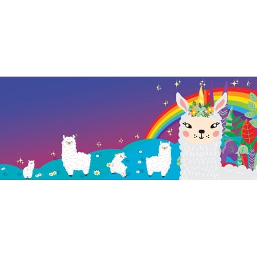 Llamacorn On Field Design Small Personalised Banner - 4ft x 2ft