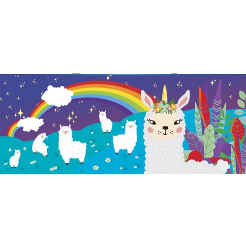 Llamacorn on Field PVC Party Sign Decoration Product Image