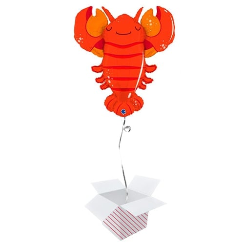 Lobster Foil Helium Giant Balloon - Inflated Balloon in a Box Product Gallery Image