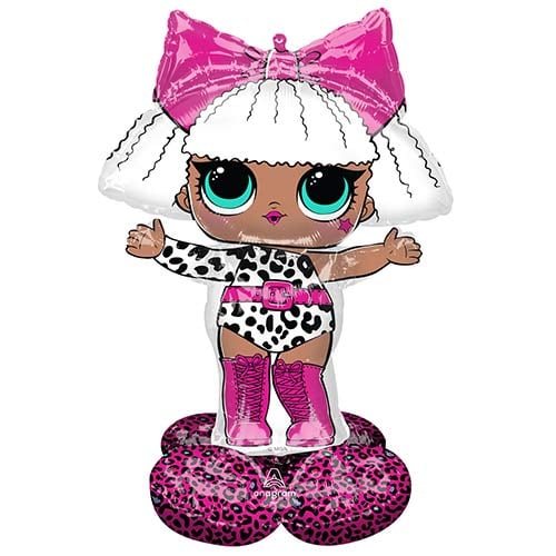 LOL Glam Diva Airloonz Air Fill Giant Foil Balloon 119cm / 47 in Product Gallery Image