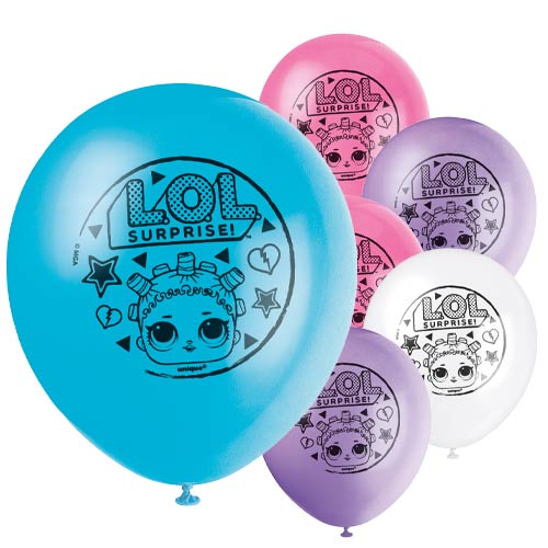 LOL Surprise Assorted Biodegradable Latex Balloons 30cm / 12 in - Pack of 8 Product Image