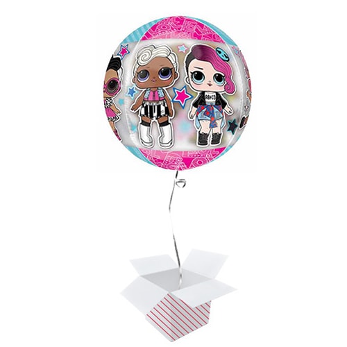 LOL Surprise Glam Orbz Foil Helium Balloon - Inflated Balloon in a Box Product Gallery Image