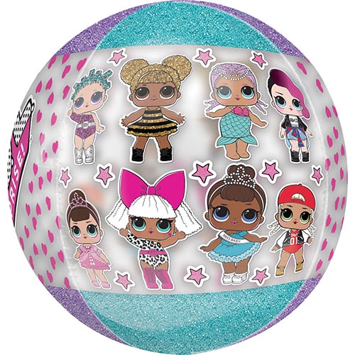 LOL Surprise See-Thru Orbz Foil Helium Balloon - Inflated Balloon in a Box Product Gallery Image