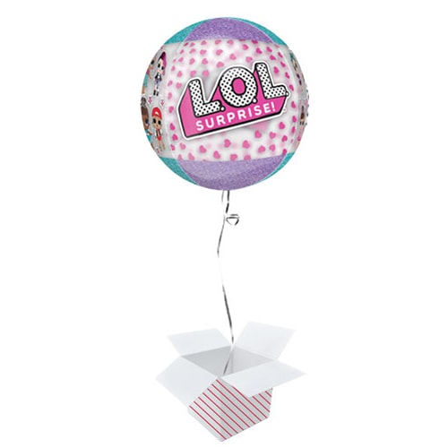 LOL Surprise See-Thru Orbz Foil Helium Balloon - Inflated Balloon in a Box Product Gallery Image