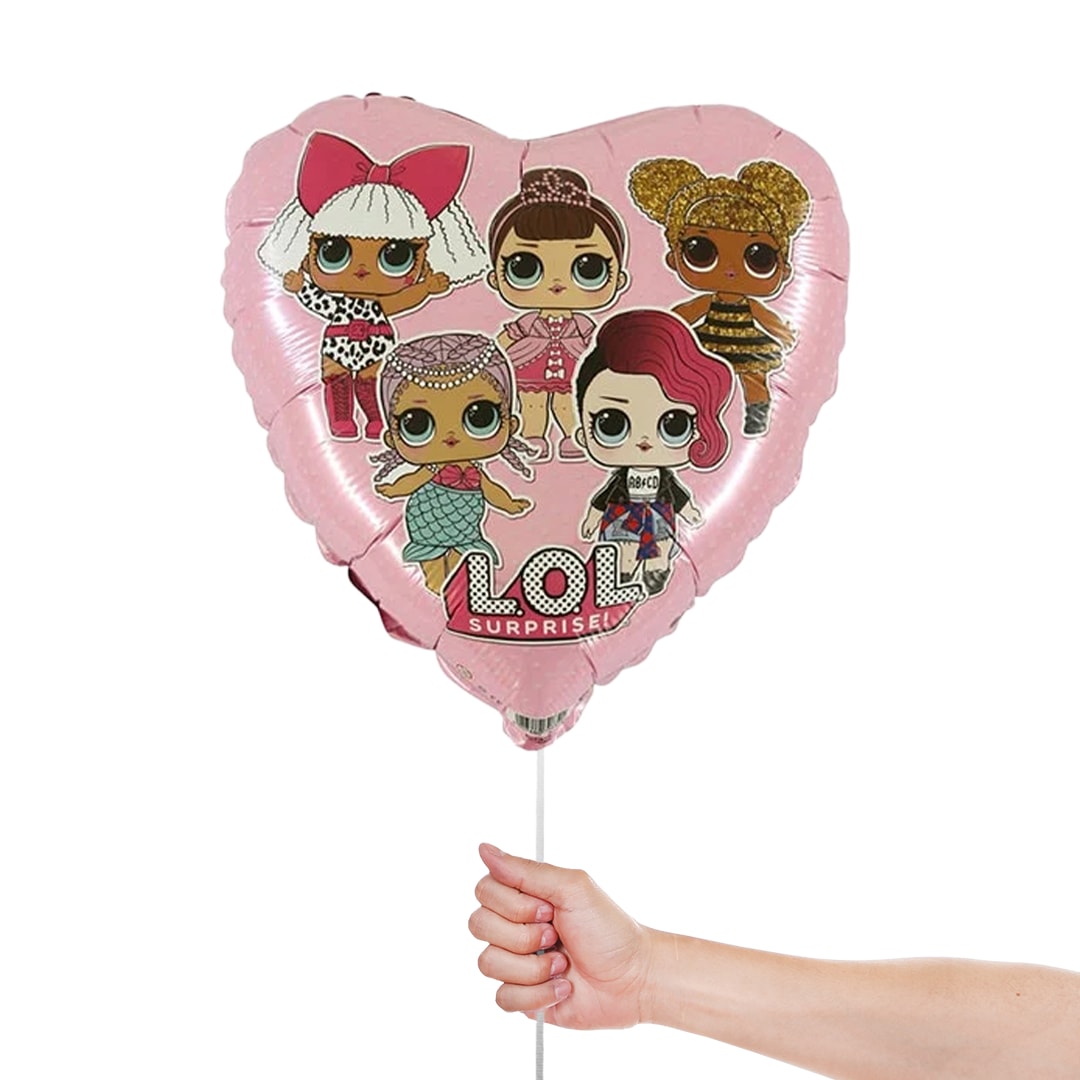 LOL Surprise Pink Heart Foil Helium Balloon 46cm / 18 in Product Gallery Image