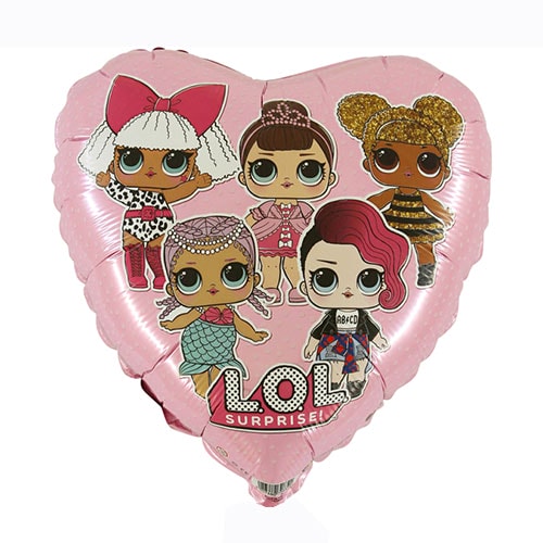 LOL Surprise Pink Heart Foil Helium Balloon 46cm / 18 in Product Gallery Image