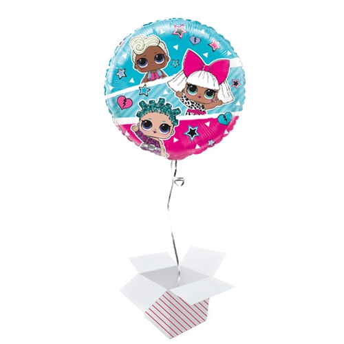 LOL Surprise Round Foil Helium Balloon - Inflated Balloon in a Box Product Gallery Image