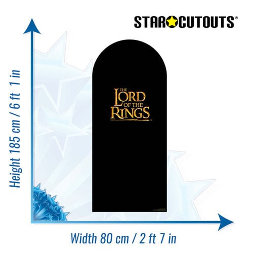 Lord of the Rings Golden Logo Single Backdrop Cardboard Cutout 185cm Product Gallery Image
