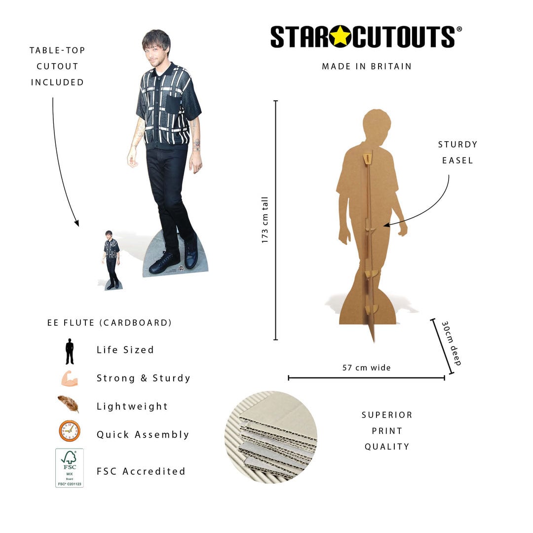 Louis Tomlinson Cardigan Lifesize Cardboard Cutout 173cm Product Gallery Image