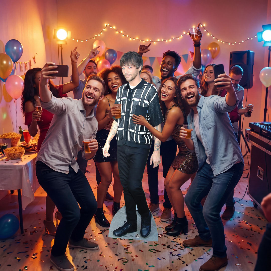 Louis Tomlinson Cardigan Lifesize Cardboard Cutout 173cm Product Gallery Image