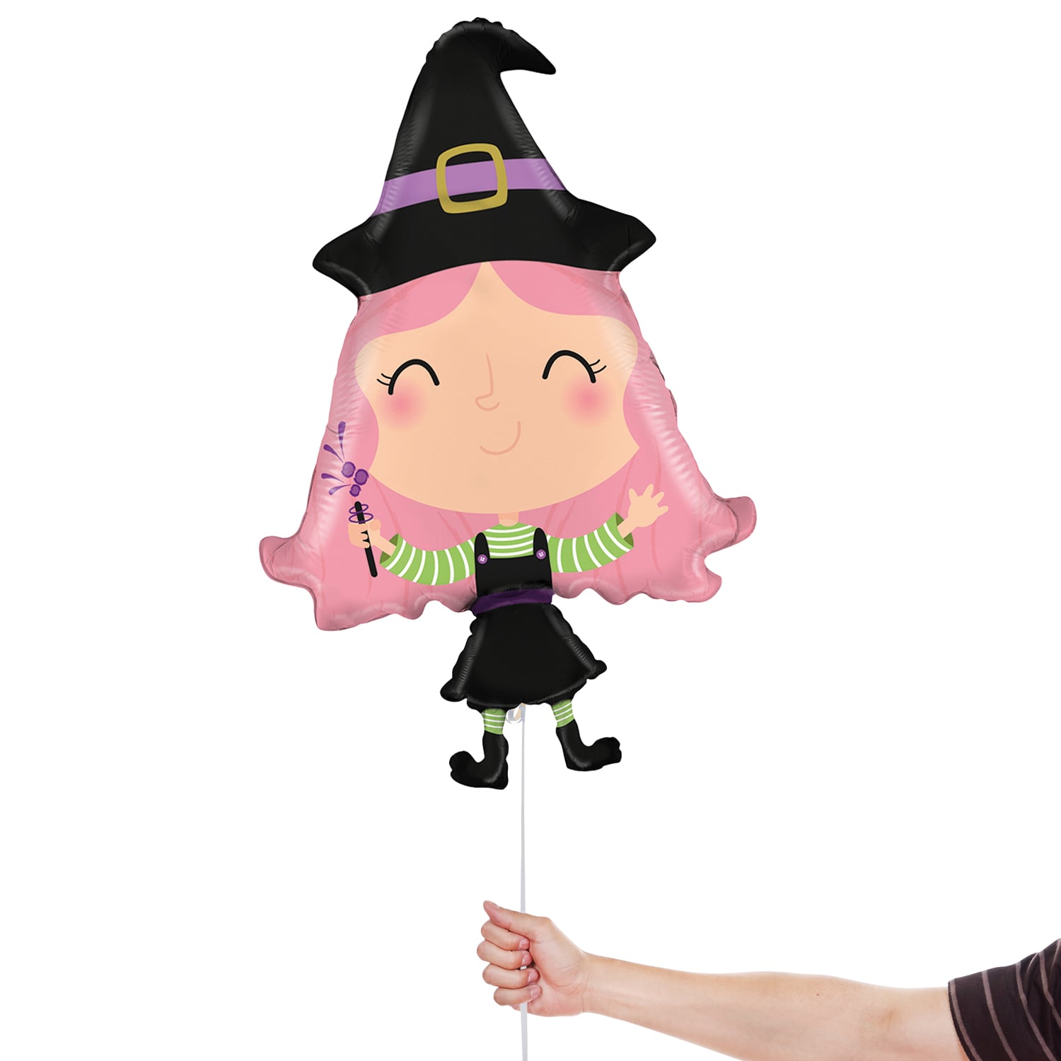 Lovable Witch Halloween Giant Foil Balloon 84cm / 33 in View 3