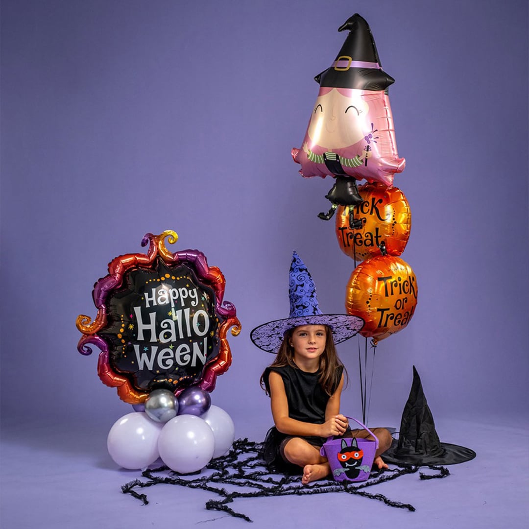 Lovable Witch Halloween Giant Foil Balloon 84cm / 33 in View 2