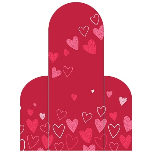 Love Hearts Red Design Arch and Two Sides Sailboard Backdrop Product Gallery Image