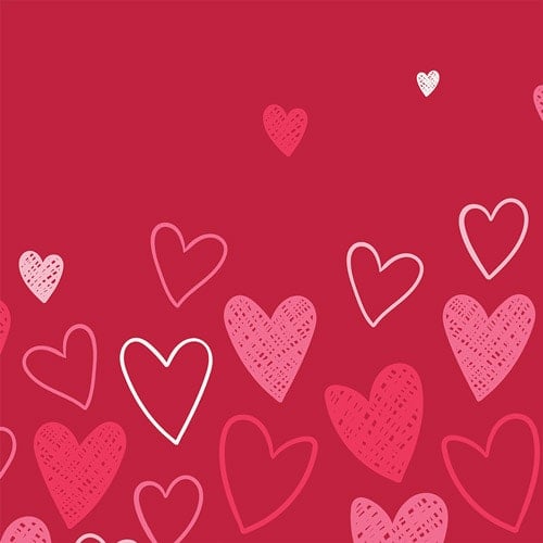 Love Hearts Red Design Square Sailboard Backdrop Product Gallery Image