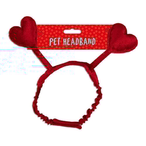 Love Hearts Valentine's Pet Headband Product Image