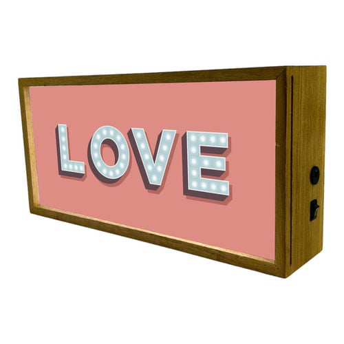 Love LED Light Box Wood Room Sign Product Gallery Image