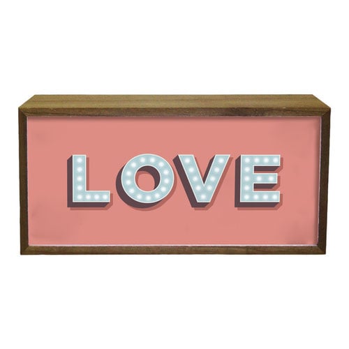 Love LED Light Box Wood Room Sign Product Gallery Image