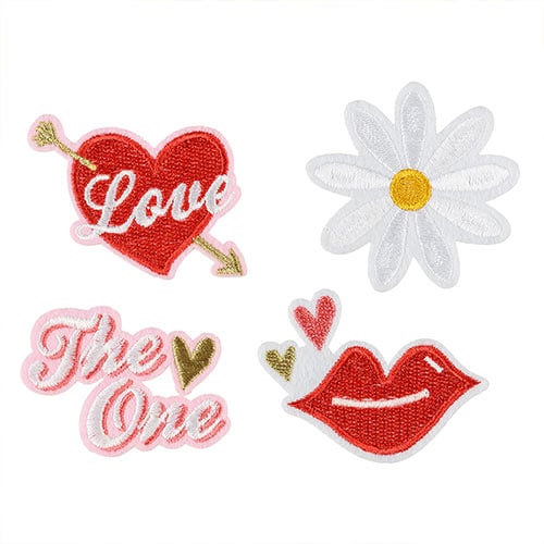 Love Themed Iron On Patches - Pack of 4 Product Gallery Image