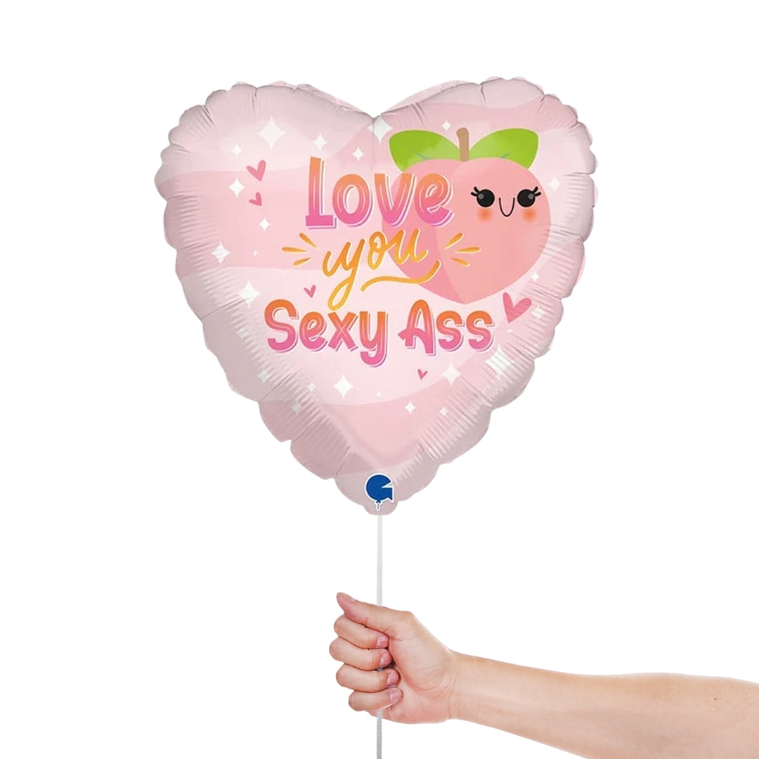 Love You Sexy Ass Heart Shape Foil Helium Balloon 46cm / 18 in Product Gallery Image