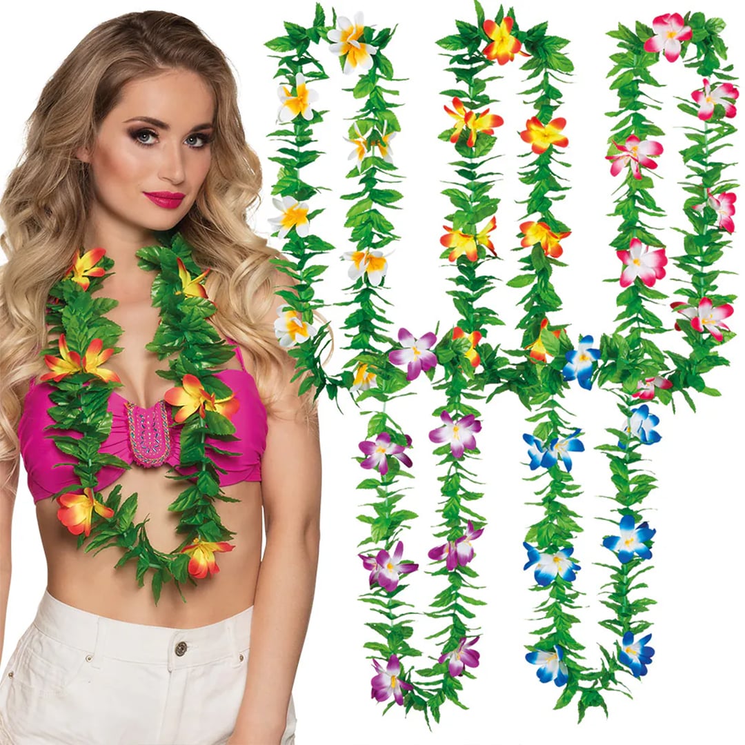 Lulani Hawaiian Fabric Flower Lei One Size Fancy Dress Accessory