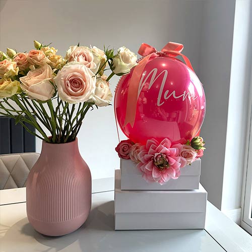 Luxury Floral Mother's Day Magnetic Gift Box - Inflated Balloon In A Box Product Gallery Image