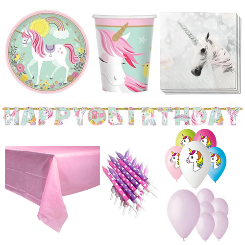 Magical Unicorn 16 Person Deluxe Party Pack