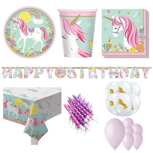 Magical Unicorn 16 Person Deluxe Party Pack