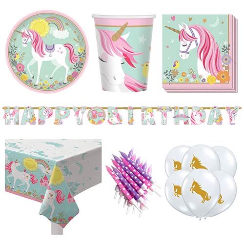 Magical Unicorn 8 Person Deluxe Party Pack Product Image